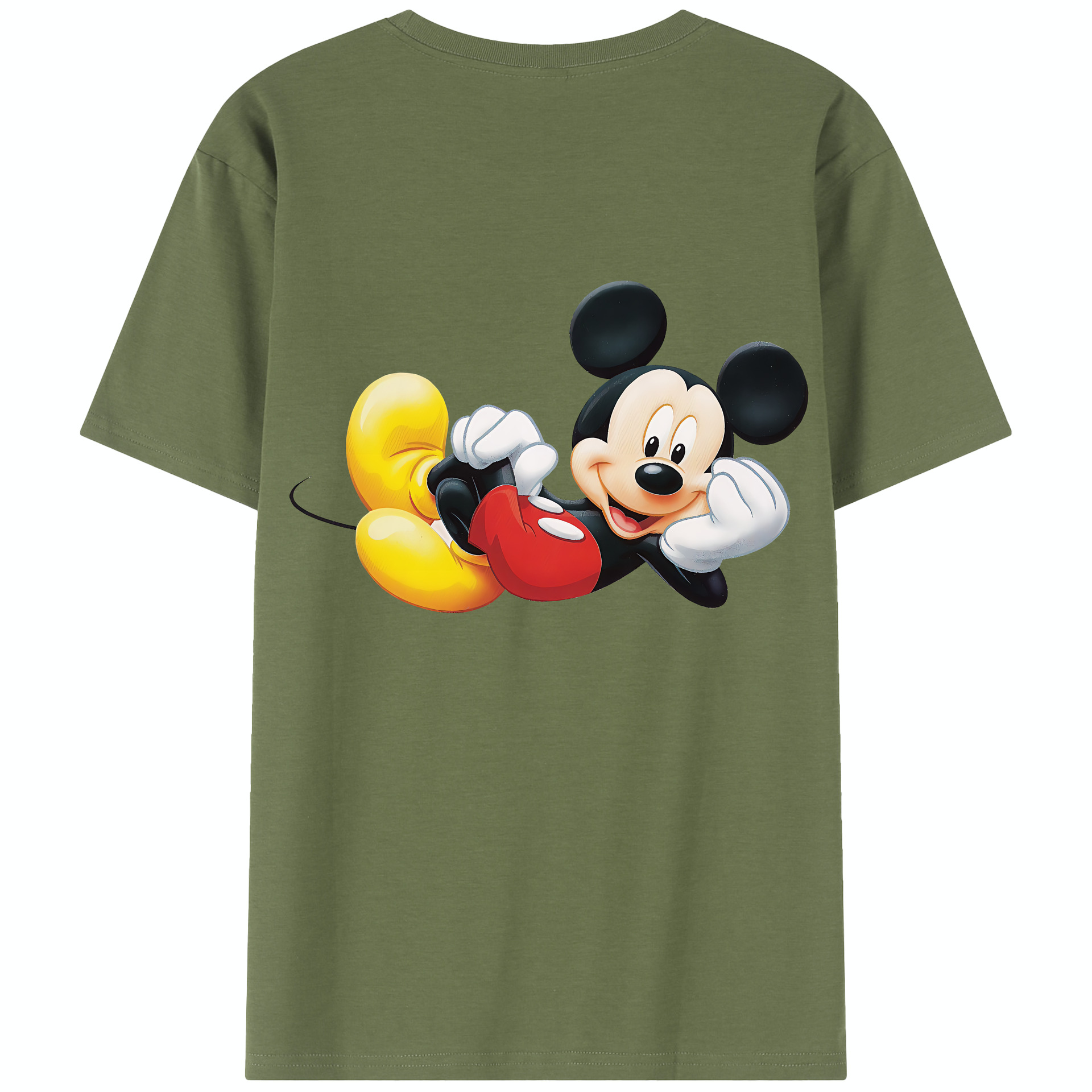 （画像用） ミッキーマウス Mickey Mouse 綿100％半袖Tシャツ（背面プリント）